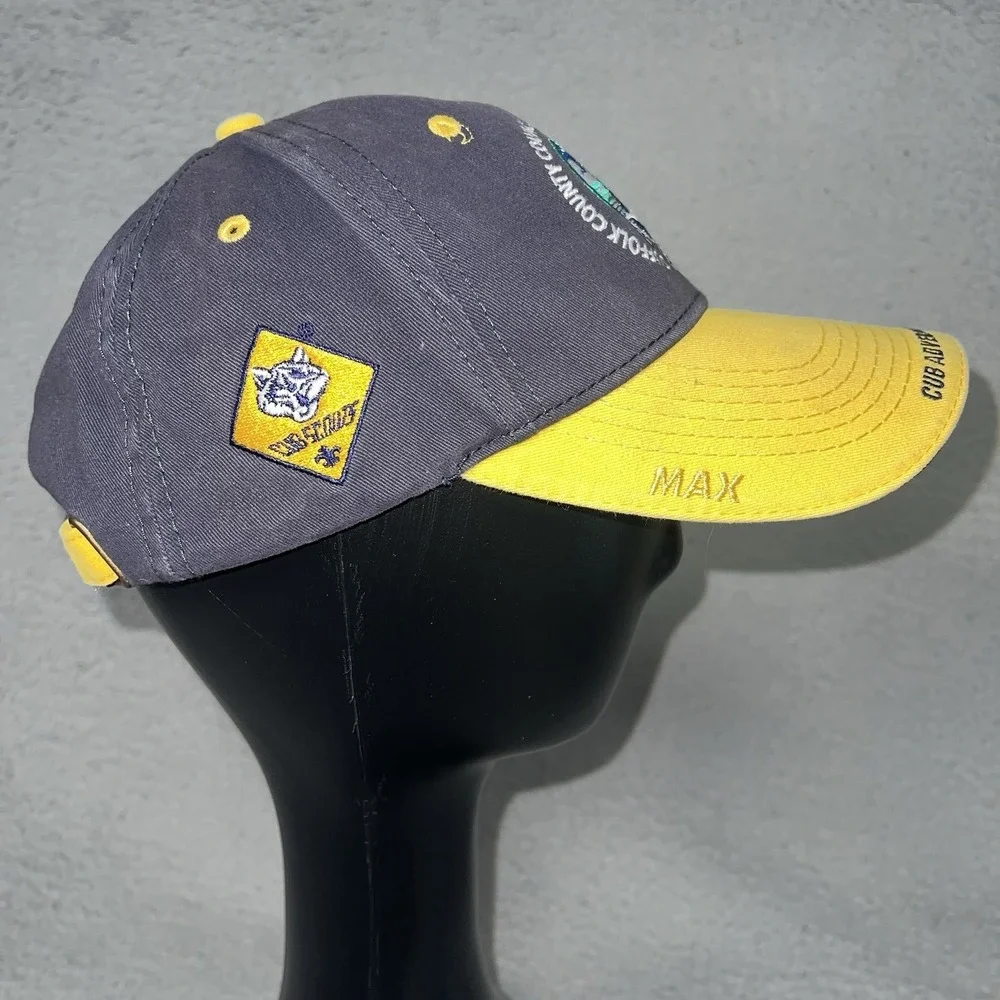 Cub Scouts Suffolk County NY Hat Cap Strap Back Blue Yellow OSFA Boy Scouts